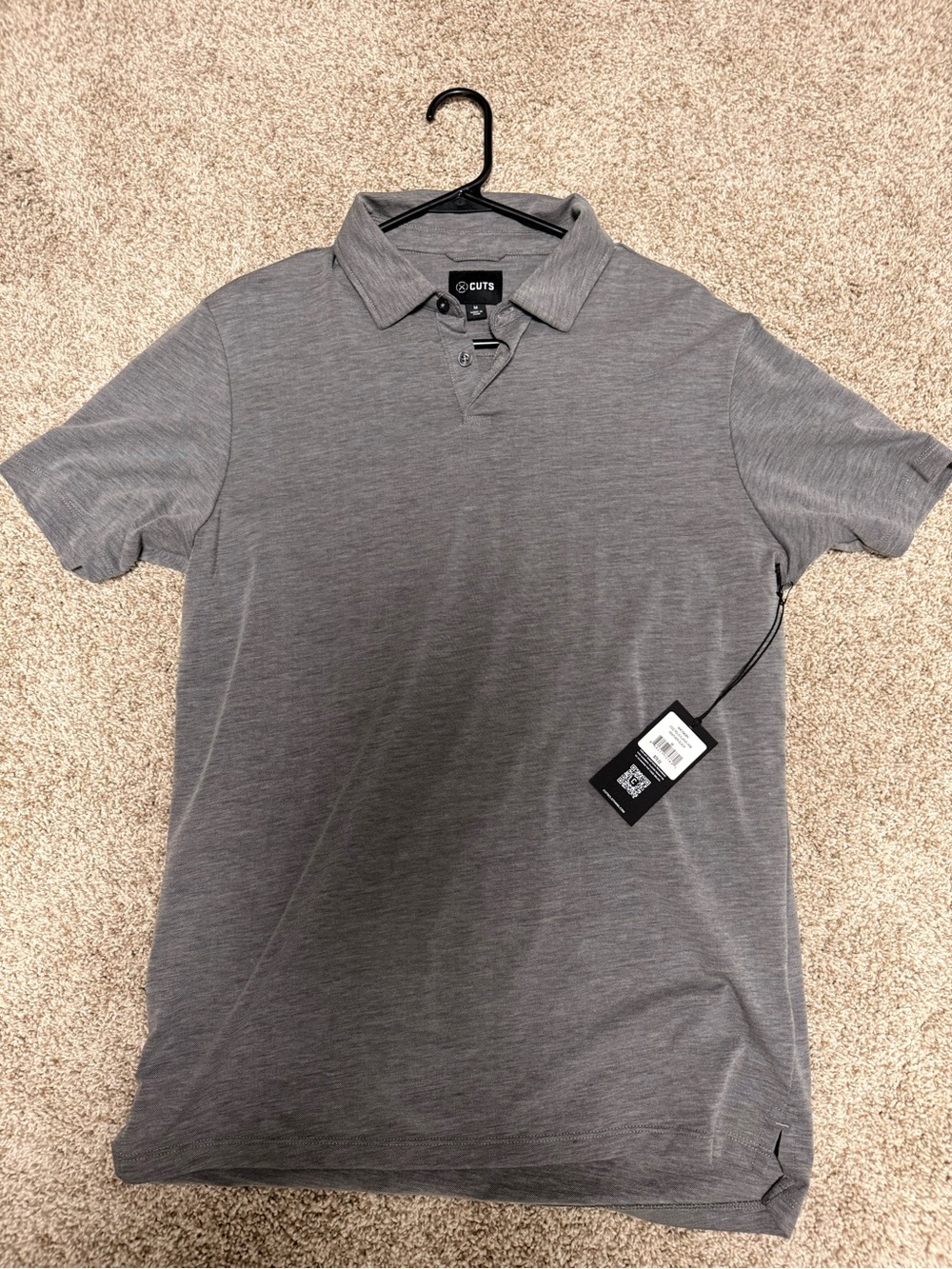 Cuts NWT Men's Gray Polo Shirt